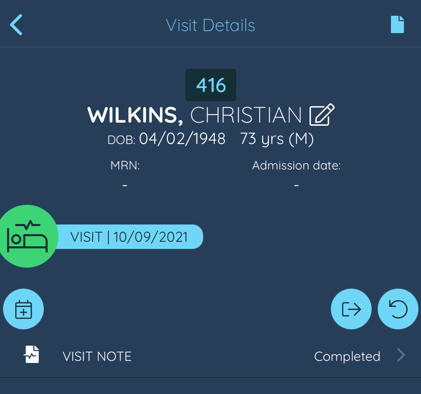 How to Navigate the Visit Details Page