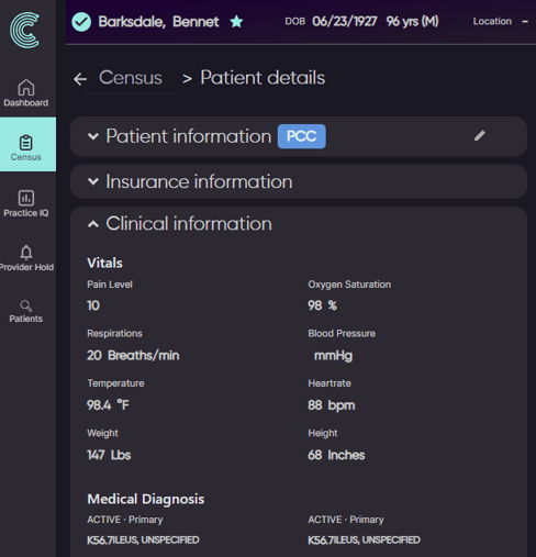 PCC clinical